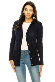 Women's Loose Fit Knit Cardigan with Pockets