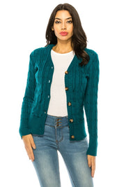 Women's Loose Fit Knit Cardigan with Pockets