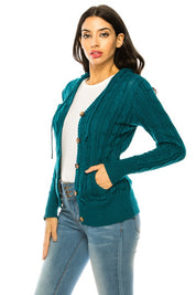 Women's Loose Fit Knit Cardigan with Pockets