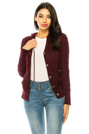 Women's Loose Fit Knit Cardigan with Pockets