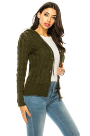 Women's Loose Fit Knit Cardigan with Pockets