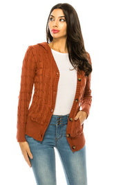 Women's Casual Open Front Knit Cardigan with Pockets