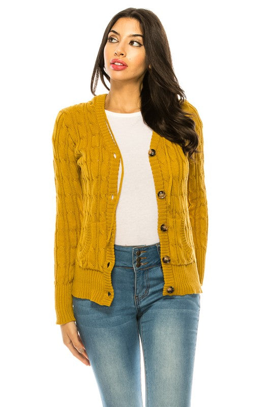 Women's Loose Fit Knit Cardigan with Pockets