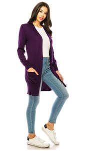 Women's Casual Long Sleeve Knit Cardigan with Pockets