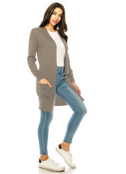 Women's Casual Long Sleeve Knit Cardigan with Pockets