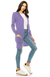 Women's Casual Long Sleeve Knit Cardigan with Pockets