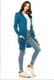 Women's Casual Long Sleeve Knit Cardigan with Pockets