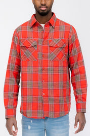 Men's Regular Fit Plaid Flannel Shirt