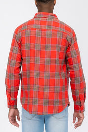 Men's Regular Fit Plaid Flannel Shirt