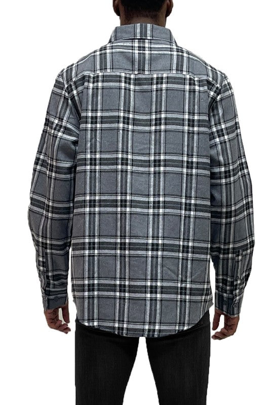 Men's Regular Fit Plaid Flannel Shirt