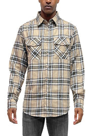 Men's Regular Fit Plaid Flannel Shirt