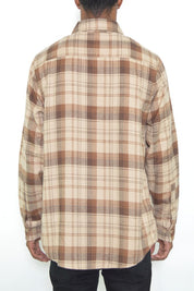 Men's Regular Fit Checker Plaid Flannel Shirt