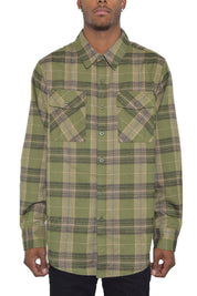 Men's Regular Fit Checker Plaid Flannel Shirt