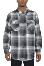 Men's Regular Fit Checker Plaid Flannel Shirt