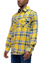 Men's Regular Fit Long Sleeve Plaid Flannel Shirt