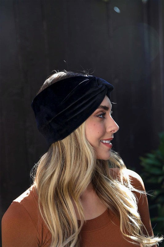 Women's Casual Twisted Velvet Headbands