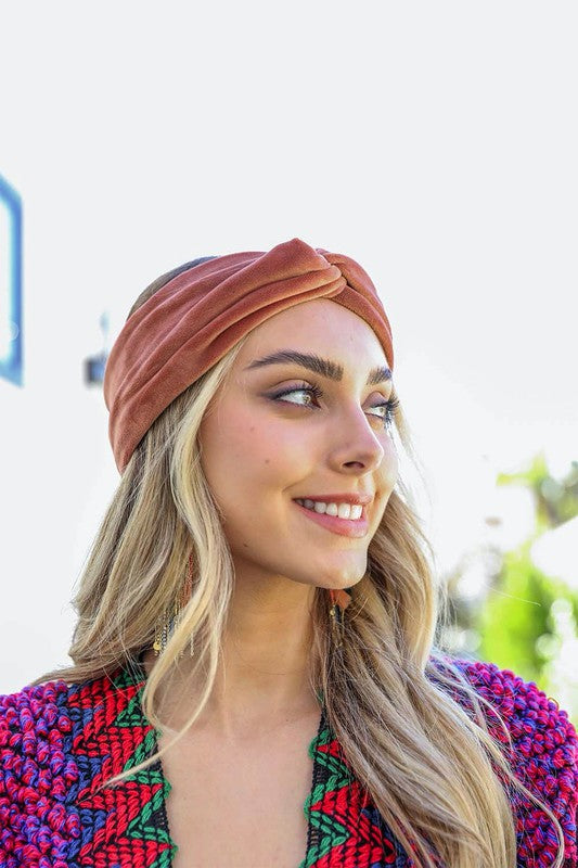 Women's Casual Twisted Velvet Headbands