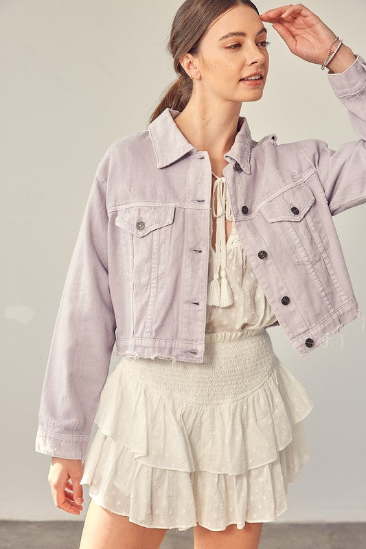 Women's Colorful Denim Jacket