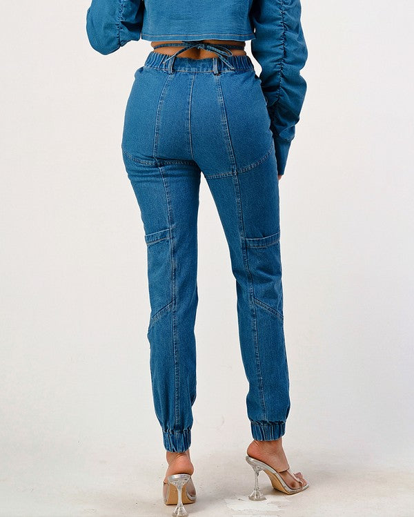 Women's Casual Long Denim Pants