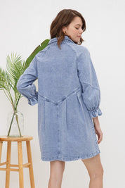 Women's Casual Loose Fit Washed Denim Dress