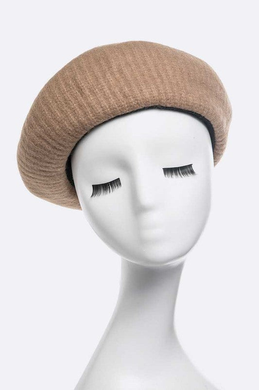 Women's Puffy Soft Wool Blend Beret