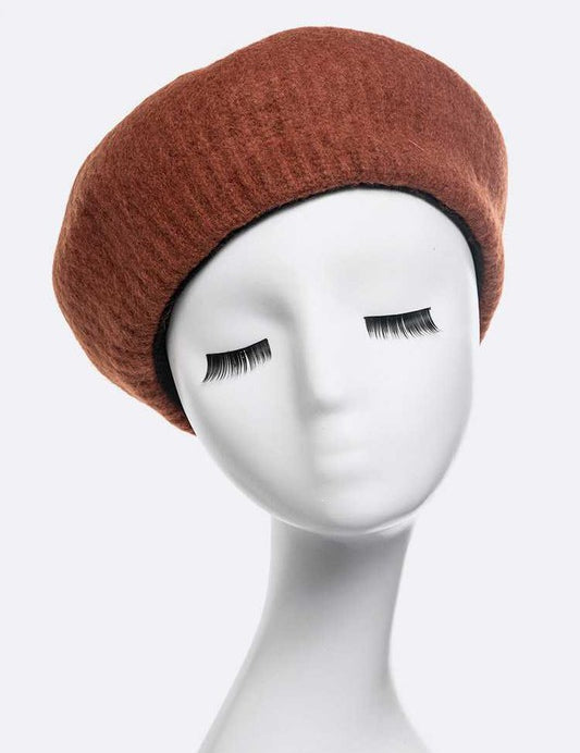 Women's Puffy Soft Wool Blend Beret