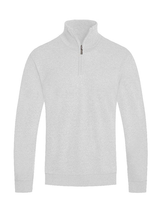 Men's Knit Quarter Zip Sweater with Pockets