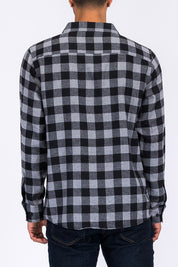 Men's Regular Fit Checkered Flannel Long Sleeve Shirt