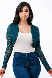 Women's Long Sleeve Lace Evening Bolero Jacket