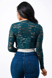 Women's Long Sleeve Lace Evening Bolero Jacket