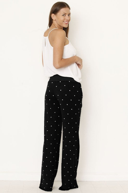 Women's Polka Dot Drawstring Pants