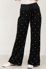 Women's Polka Dot Drawstring Pants