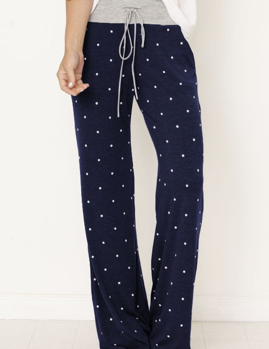 Polka Dot Drawstring Pants