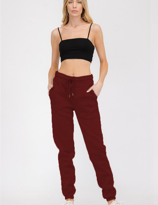 Women's Elastic Waist Jogger Sweatpants with Pockets