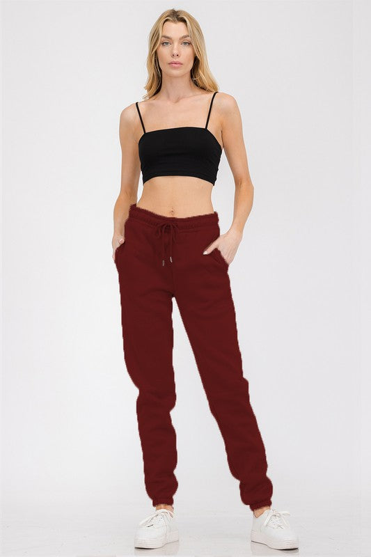 Women's Elastic Waist Jogger Sweatpants with Pockets