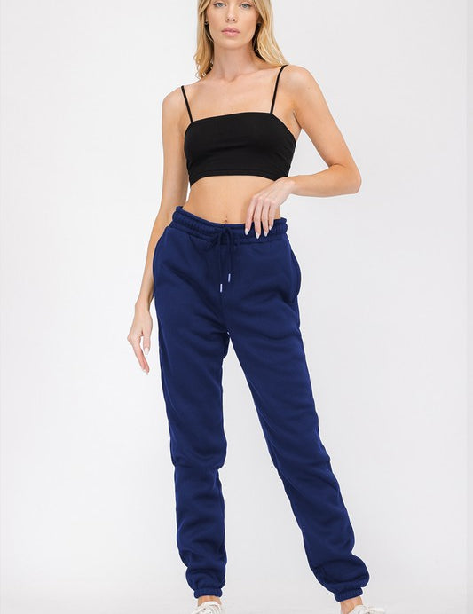 Women's Elastic Waist Jogger Sweatpants with Pockets