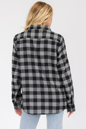 Women's Oversized Plaid Flannel Shirt