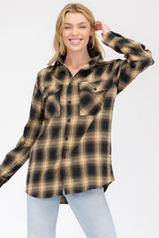 Men's Plaid Checkered Flannel Shirt