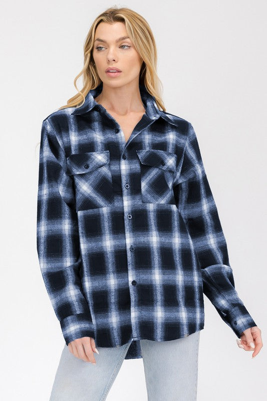 Men's Plaid Checkered Flannel Shirt