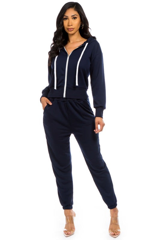 TWO PIECE HOODIES PANT SET