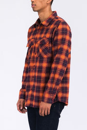 Men's Regular Fit Checker Plaid Flannel Shirt