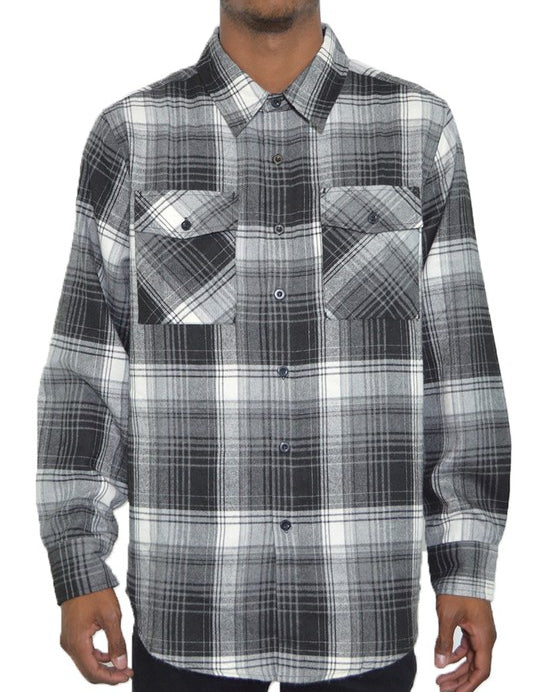 Men's Regular Fit Checkered Flannel Long Sleeve Shirt