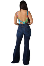 Retro Bell Bottom Jean in Dark Wash