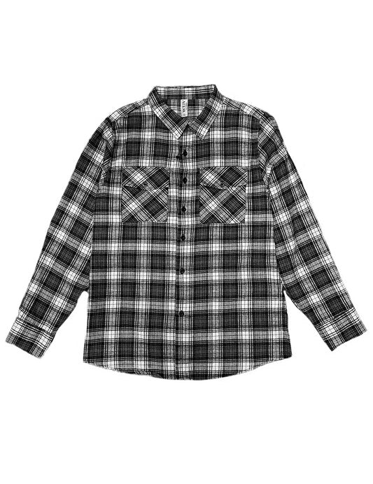 Women's Oversized Plaid Flannel Long Sleeve Shirt