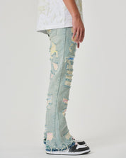 Men's Casual Straight Distressed Denim Jeans