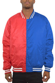 Men's Color Block Varsity Bomber Jacket