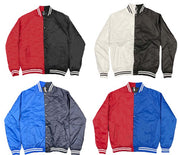 Men's Color Block Varsity Bomber Jacket