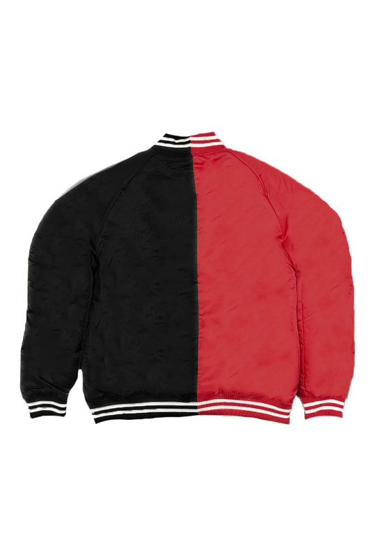 Men's Color Block Varsity Bomber Jacket