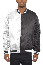 Men's Color Block Varsity Bomber Jacket