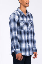 Men's Regular Fit Checker Plaid Flannel Shirt